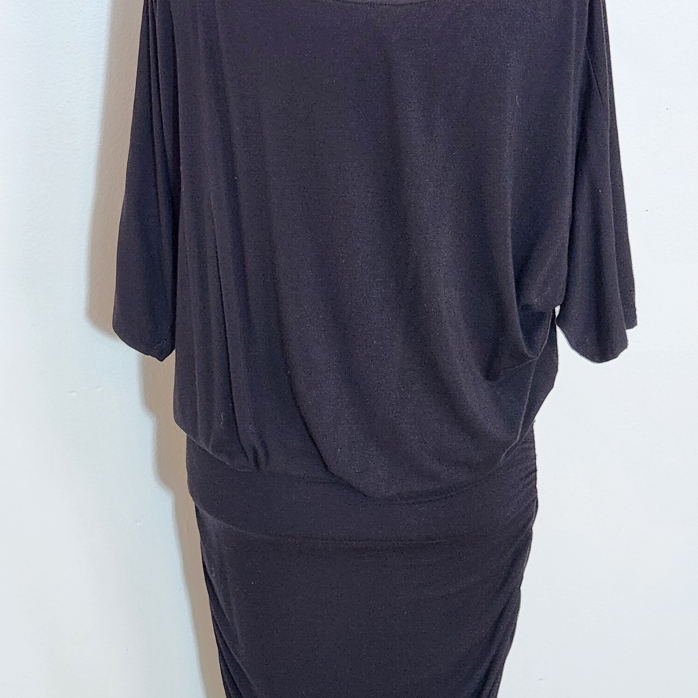 Boston Proper Black Knit Dolman Sleeve Dress Size Small - Picture 6 of 10